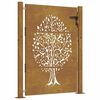 vidaXL Cancello da giardino 100x150 cm in acciaio Corten con design ad albero