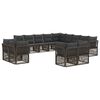 vidaXL Set Divano da Giardino 13 pz Grigio polyrattan