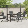 vidaXL Set da Pranzo per Giardino 5 pcs Grigio Poly Rattan