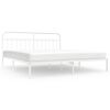 vidaXL Giroletto con Testiera Metallo Bianco 200x200 cm