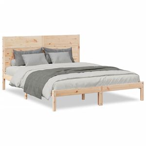 vidaXL Giroletto Extra Lungo senza Materasso 160x210 cm Legno Massello