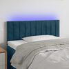 vidaXL Testiera a LED Blu scuro 90x5x78/88 cm in Tessuto