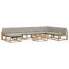 vidaXL Set di divani da esterno 9 pz Bianco e Grigio Chiaro