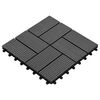 vidaXL Piastrella per Decking 11 pz Grigio 30 x 30 cm WPC
