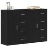 vidaXL Credenza 2 pcs Rovere Nero 60 x 31 x 84 cm Legno multistrato