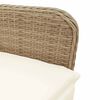 vidaXL Set Bistr&ograve; da Giardino 11 pz con Cuscini in Polyrattan Beige