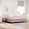 vidaXL Letto a molle con materasso Rosa 180 x 210 cm Tessuto