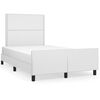 vidaXL Giroletto con Testiera Bianco 120x200 cm in Similpelle