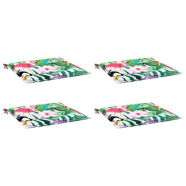 vidaXL Cuscini per Sedia 4 pz Multicolore 50x50x4 cm in Tessuto