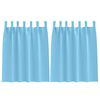 vidaXL Tende Blackout con Anelli 2 pz Azzurro 140 x 140 cm Poliestere