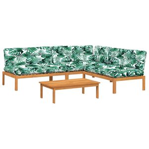 vidaXL Set Divani Pallet Giardino 4pz Cuscini Legno Massello Acacia