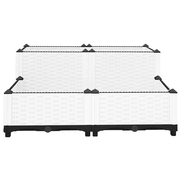 vidaXL Fioriera Rialzata 80x80x38 cm in Polipropilene