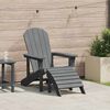 vidaXL Sedia Adirondack Grigio chiaro 82 x 74 x 92 cm HDPE