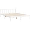 vidaXL Letto senza Materasso Bianco 140x190 cm Legno Massello di Pino