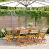 vidaXL Sedie Giardino Pieghevoli 8pz Beige Polyrattan e Legno Massello