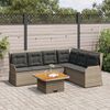 vidaXL Set Divani da Giardino 5 pz con Cuscini in Polyrattan Grigio