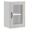 vidaXL Pensile da Cucina con Porta in Vetro Kalmar Grigio Sonoma
