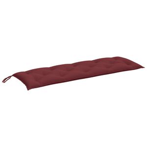 vidaXL Cuscino Panca da Giardino Rosso Vino M&eacute;lange 150x50x7cm Tessuto