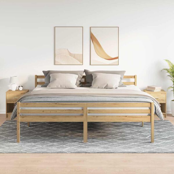 vidaXL Comodini 2 pz con Cassetto Rovere Artigianale 40x34x50 cm