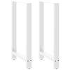 vidaXL Gambe per tavolo da bar bianche 2 pz 60x(100-101) cm in acciaio