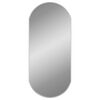 vidaXL Specchio da Parete Argento 90x40 cm Ovale
