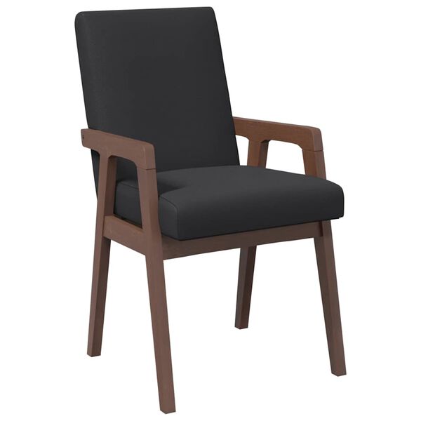 vidaXL Sedie da Pranzo con Cuscini 2pz Marrone Legno Massello di Hevea