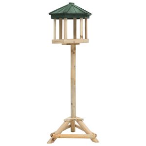 vidaXL Mangiatoia per Uccelli Autoportante in Legno di Abete 33x110 cm
