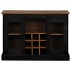 vidaXL Credenza HALDEN 2 Ante Scorrevoli 112x40x80 cm Legno Massello