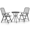 vidaXL Set da Pranzo per Giardino 3pz Rete Metallica Espansa Antracite