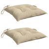 vidaXL Cuscini per Sedia 2 pz Beige 40x40x7 cm in Tessuto Oxford