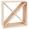 vidaXL Portabottiglie 62x25x62 cm in Legno Massello di Pino