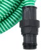 vidaXL Tubo di Aspirazione con Raccordi in Ottone Verde 1" 7 m PVC
