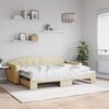 vidaXL Divano Letto con Letto Estraibile Crema 80x200 cm Tessuto