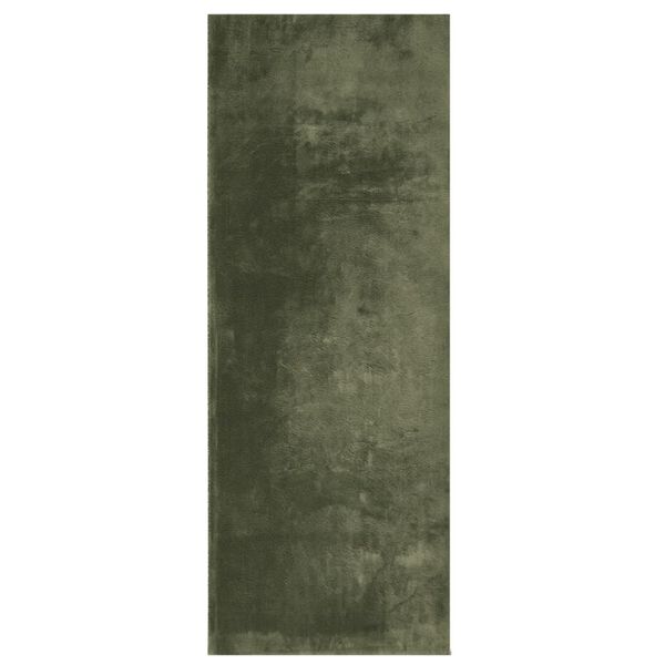 vidaXL Tappeto Pelo Corto HUARTE Morbido Lavabile Verde Bosco 80x200cm