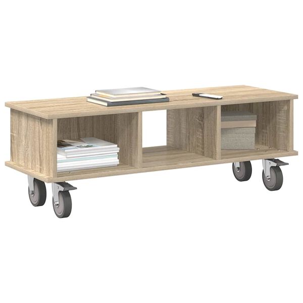 vidaXL Supporto TV Rovere Sonoma 100 x 35 x 35 cm Legno multistrato