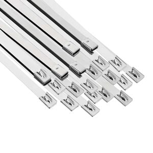 vidaXL Fascetta per Cavi 25 pz 7,9 x 700 mm Argento