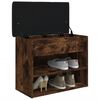 vidaXL Panca Porta Scarpe Rovere Fumo 62x32x50 cm Legno Multistrato