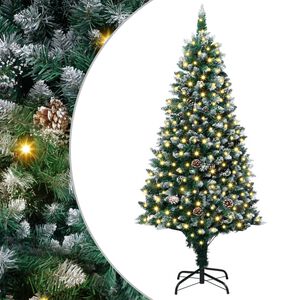 vidaXL Albero di Natale artificiale con 300 LED Verde 180 cm