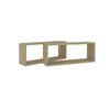 vidaXL Mensole Parete a Cubo 2pz Rovere Sonoma 60x15x23 cm Multistrato