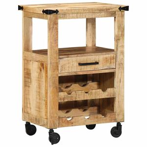 vidaXL Carrello da Cucina Marrone 55 x 40 x 80 cm