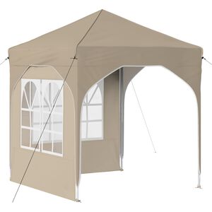 vidaXL Tenda per feste a pop-up 192 x 192 x 245 cm Crema