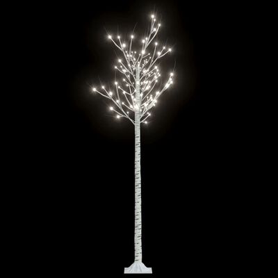 vidaXL Albero Natale 180 LED 1,8m Salice Bianco Freddo Interno Esterno