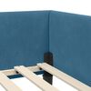 vidaXL Cornice del letto ad angolo Blu 90 cm x 200 cm Velluto