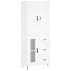 vidaXL Credenza Bianca 69,5x34x180 cm in Legno Multistrato