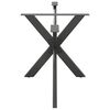 vidaXL Gamba per Tavolo da Pranzo a Forma di Ragno Antracite 150x78x(72-73) cm Acciaio