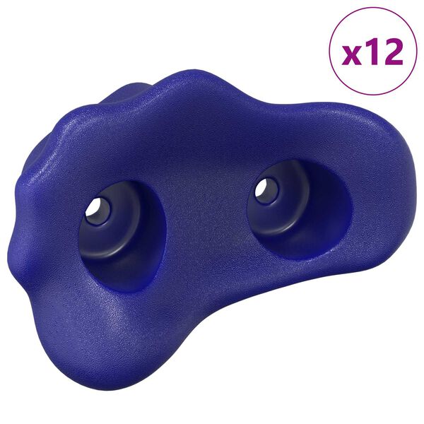vidaXL Presina da arrampicata 12 pcs Blu 100 x 67 x 43 mm PP