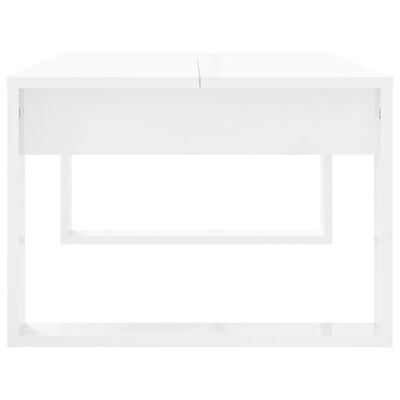 vidaXL Tavolino da Salotto Bianco Lucido 102x50x35cm Legno Multistrato