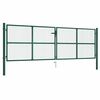 vidaXL Cancello da Giardino in Rete di Acciaio 400x125 cm Verde