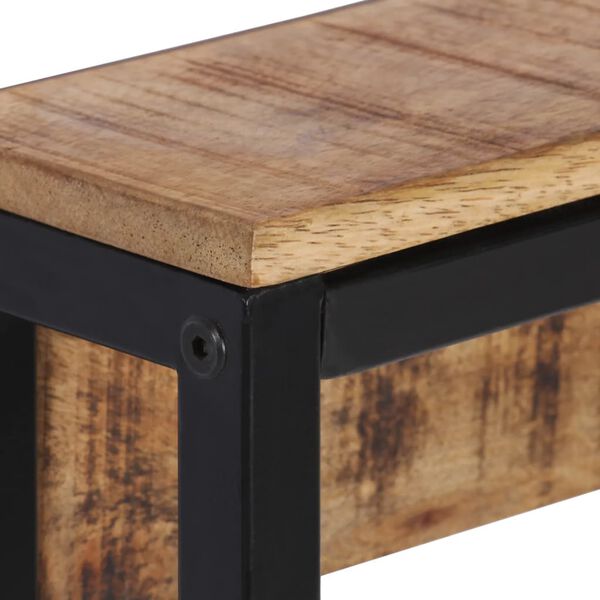 vidaXL Appendiabiti 87x10x27 cm in Legno Massello Grezzo di Mango