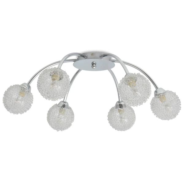 vidaXL Lampadario da Soffitto con 6 Lampadine LED G9 240 W